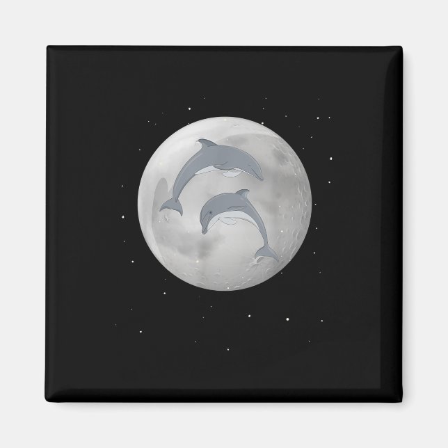 Dolphins, Moon Star Dolphins, Environmental Protec Magnet (Front)