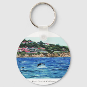 Dolphins Near Palos Verdes Key Ring