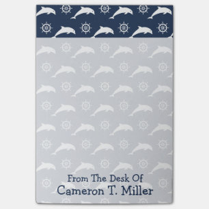 Dolphins On Parade Pattern Add Your Name Post-it Notes