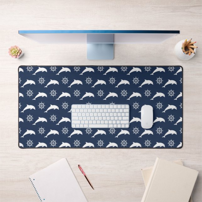Dolphins On Parade Pattern Desk Mat (Office 1)