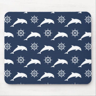 Dolphins On Parade Pattern Mouse Mat