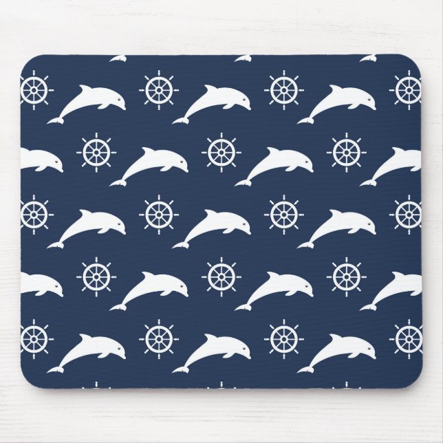 Dolphins On Parade Pattern Mouse Mat (Front)