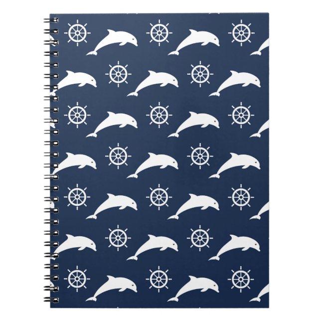 Dolphins On Parade Pattern Notebook (Front)