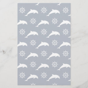 Dolphins On Parade Pattern Stationery
