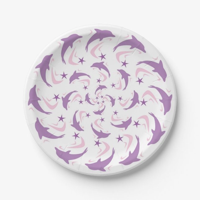 Dolphins Paper Plate (Front)
