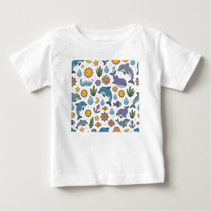 dolphins pattern baby T-Shirt