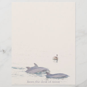 Dolphins Pelican Personalised Letterhead