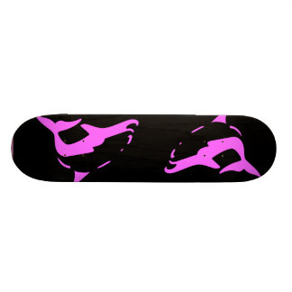 DOLPHINS Pink  AND BLACK skateboard deck