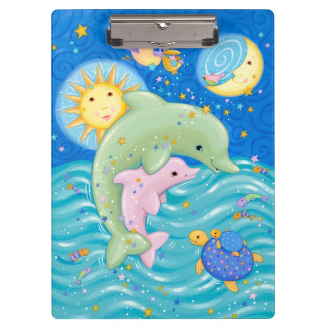 Dolphins Play Clipboard (Front)