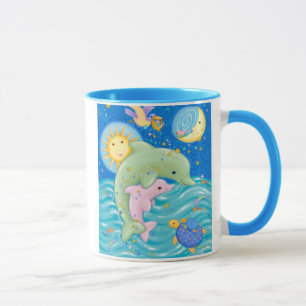 Dolphins Play Mug