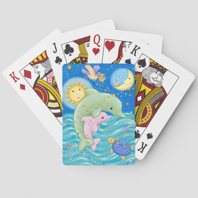 Dolphins Play Playing Cards (Back)