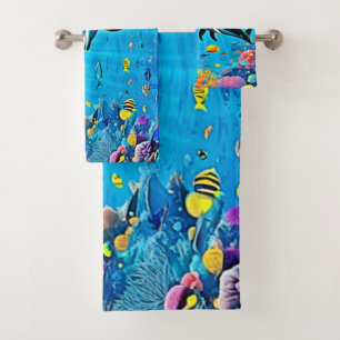 Dolphins & Reef: Underwater Joy Bath Towel Set