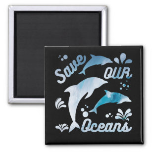 Dolphins / Save Our Oceans Magnet