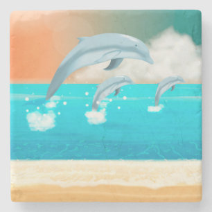 Dolphins Stone Coaster