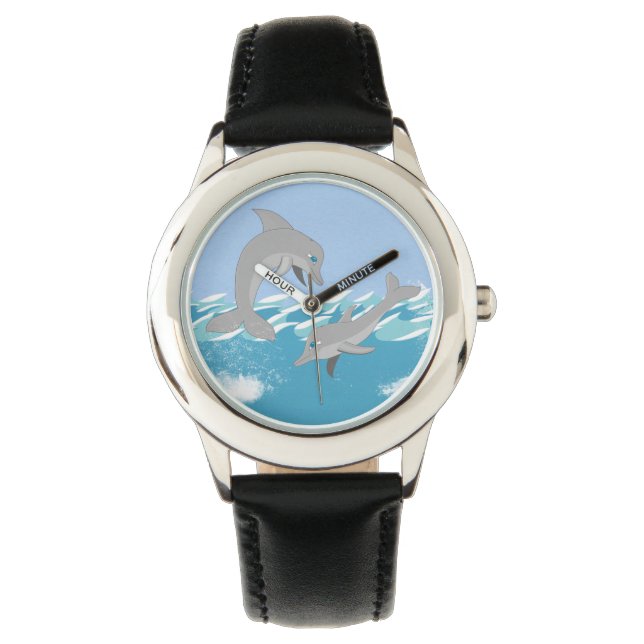 Dolphins Swimming in the Ocean Watch (Front)
