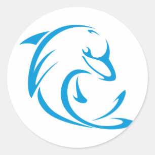 Dolphins T Shirt   Cool Dolphins T Shirt Logo Classic Round Sticker
