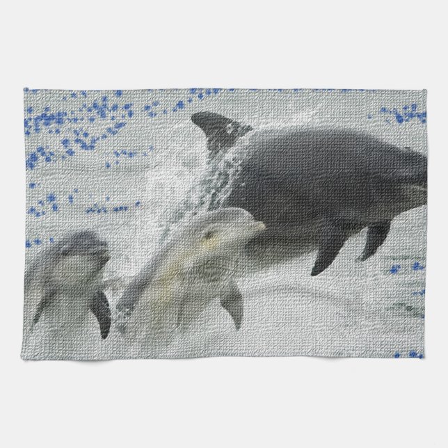 Dolphins Tea Towel (Horizontal)