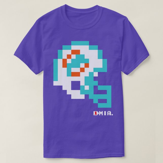 Dolphins Tecmo Bowl Helmet Tapestry T-Shirt (Design Front)
