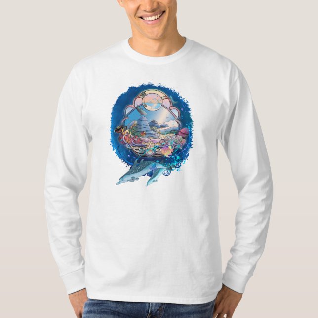 DOLPHINS UNDER THE BEACH PARTY T-Shirt (Front)
