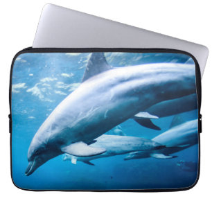 Dolphins Underwater Laptop Sleeve