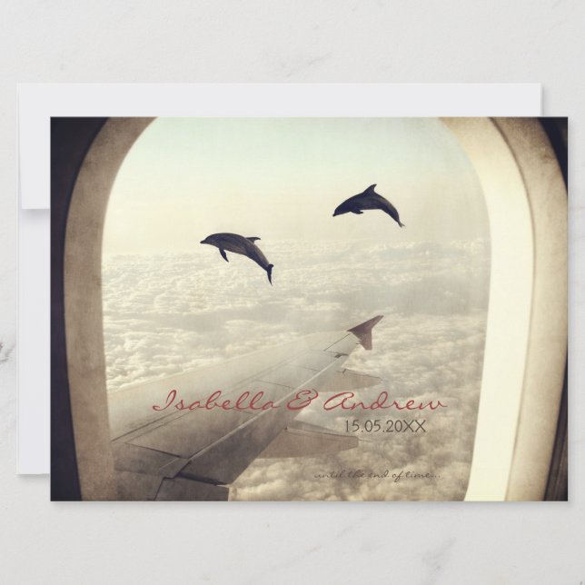 Dolphins  - Wedding Invitation (Front)