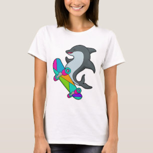 Dolpin as Skater with Skateboard T-Shirt