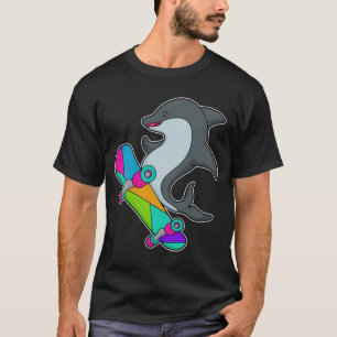 Dolpin as Skater with Skateboard T-Shirt
