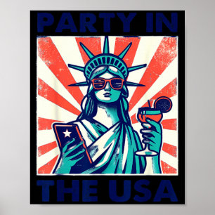 dom American Flag 4th Of July Patriotic Party In Poster
