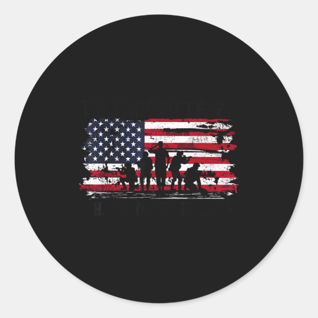 Dom Isn't Thank You Veterans Day Military Usa Flag Classic Round Sticker (Front)