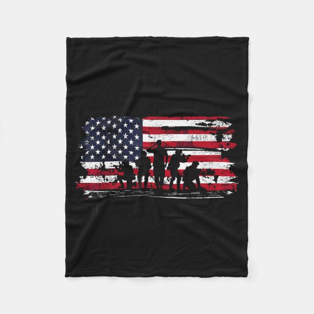 Dom Isn't Thank You Veterans Day Military Usa Flag Fleece Blanket (Front)