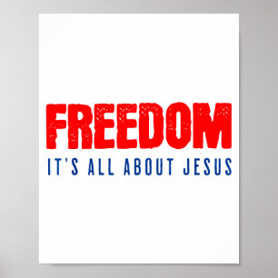 Dom, It's All About Jesus Christian Patriot Poster