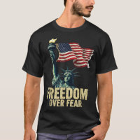Dom Over Fear Statue Of Liberty Flag Graphic