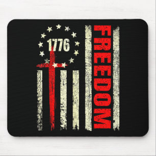 Dom Shirt Christian Faith Litical America Flag Cro Mouse Mat
