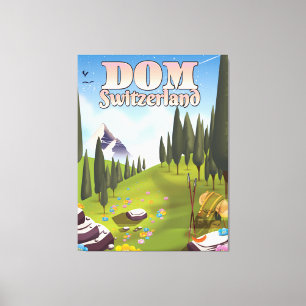 Dom Switzerland travel poster Canvas Print