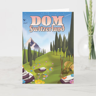 Dom Switzerland travel poster Holiday Card