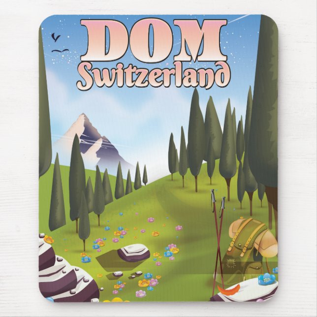 Dom Switzerland travel poster Mouse Mat (Front)