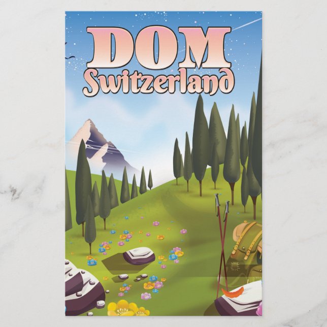 Dom Switzerland travel poster Stationery (Front)