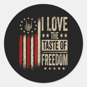 Dom Tastes Good Couple Matching Patriotic Humour Classic Round Sticker