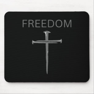 Dom Text Christian, Cross Nails Faith & Religi Mouse Mat