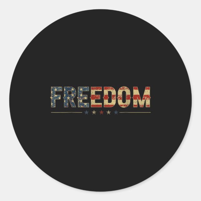 Dom Vintage America Flag  Classic Round Sticker (Front)