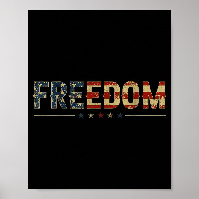 Dom Vintage America Flag  Poster (Front)