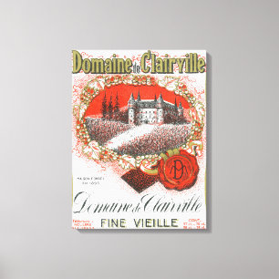 Domaine De Clairville Wine LabelEurope Canvas Print