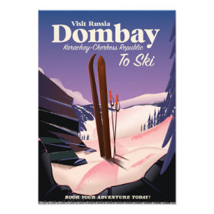 Dombay, Karachay-Cherkess Republic Ski poster