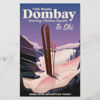 Dombay, Karachay-Cherkess Republic Ski poster Stationery