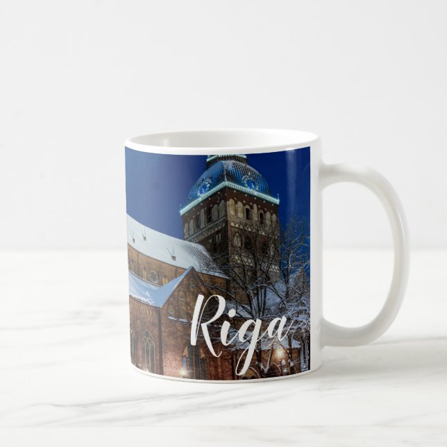 Dome cathedral on Dome square in Riga, Latvia Coffee Mug (Right)