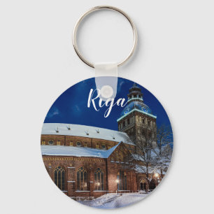 Dome cathedral on Dome square in Riga, Latvia Key Ring