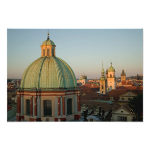 Dome of Church of Saint Francis, Prague, Czech Photo Print