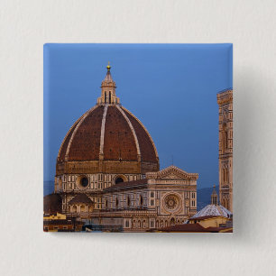 Dome of Santa Maria del Fiore Cathedral in warm 15 Cm Square Badge