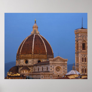 Dome of Santa Maria del Fiore Cathedral in warm Poster