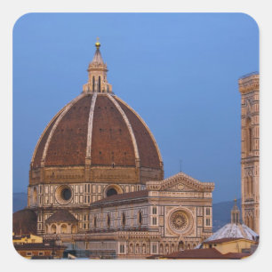 Dome of Santa Maria del Fiore Cathedral in warm Square Sticker